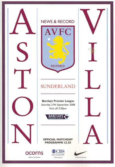 Aston Villa FC v Sunderland FC